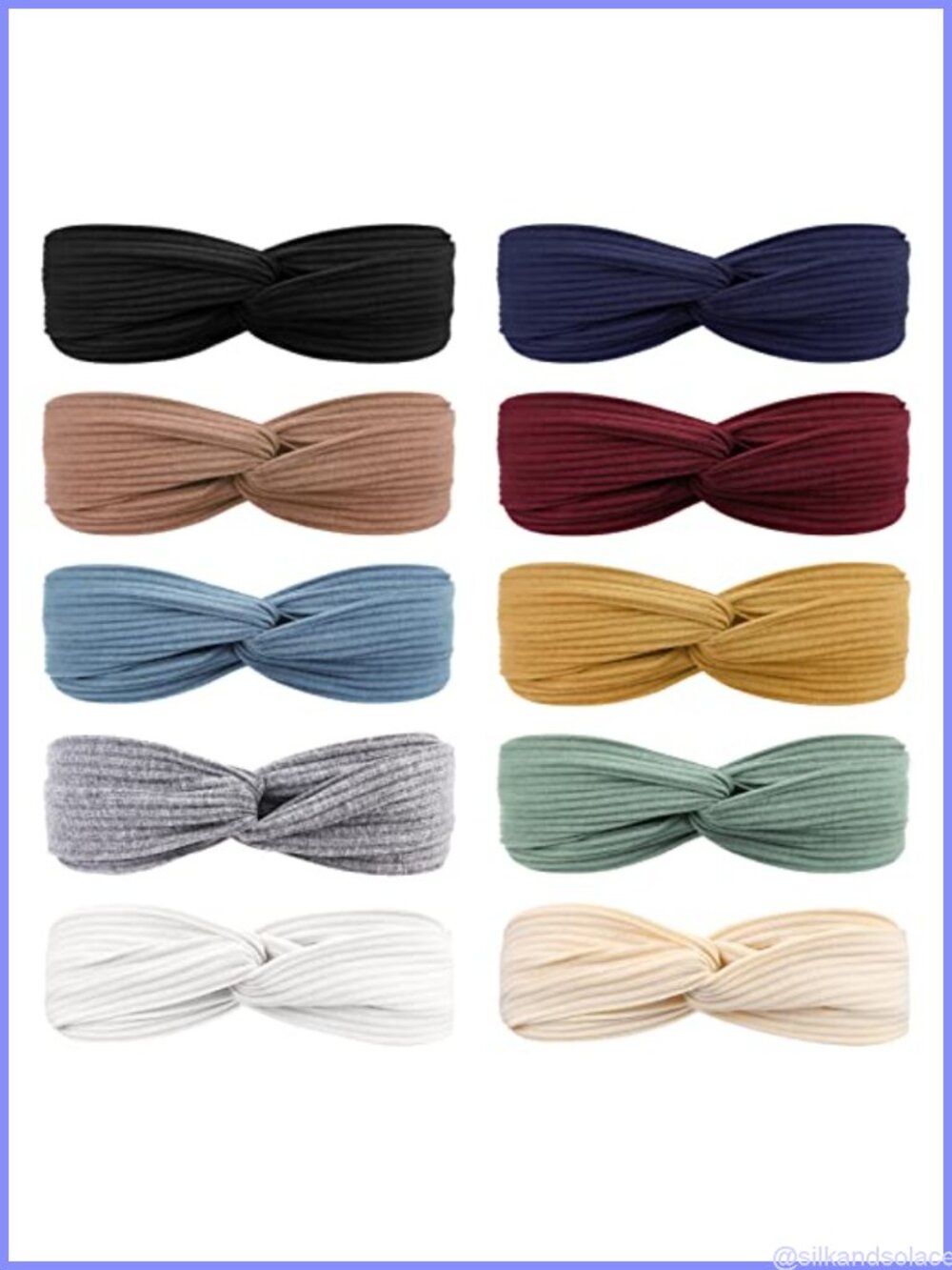 10 Pack Criss Cross Headbands Women Vintage Twisted Elastic Hair Accessories